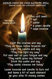 Wealth From Four Elements Spell Luck Spells Spells Witchcraft Money Spells That Work