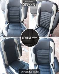 Mahindra Scorpio In The U Flap Design With Combination Of Black Lt Grey Colors Truly Enhancing The Interior With Its Perfect F Seat Cover Car Seats Interior