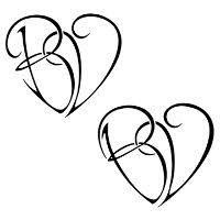 B V Union Heart Tattoo Flash V Letter Tattoo Tattoos V Tattoo