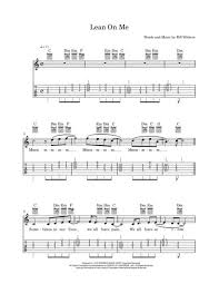 The lyrics of lean on me: Lean On Me For Easy Guitar Voice Sheet Music Pdf Download Sheetmusicdbs Com