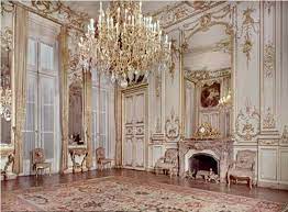 This design says baroque to me, it may not be totally accurate to the colors, the small design and details says baroque, with its floral influence and white work. Survey Of The Arts September 2010 Baroque Interior Design Baroque Interior Rococo Interior Design