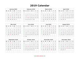 2019 Year Calendar By Month In 2020 12 Month Calendar Printable Yearly Calendar Template Monthly Calendar Printable