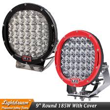 185w 9inch Red Black Round Led Driving Light 9 Led Off Road Light Super Power Led Work Light For Suv Atv Utv 4x4 Led Driving Lights Led Work Light Work Lights