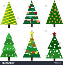 Christmas Tree Vector Collection Green Pine Concept Pine Tree Christmas Tree Line Vector Set Concept Tree Icon Co Christmas Tree Vector Tree Icon Pine Design