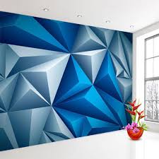 From your photos and art to your company's logo, we will turn your wall mural into a success. 3d Wall Murals Wallpaper Stereoscopic Blue Geometric Space Mural Creative Living Room Shopee Philippines