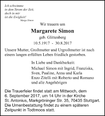 Kondolenzbuch von Margarete Simon