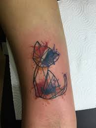 Lovely snoopy tattoo on right back shoulder. 100 Minimalistic Cat Tattoos For Cat Lovers Architecture Design