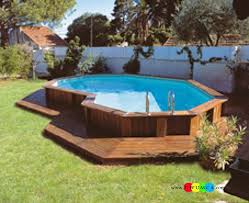 Swimming Pool Architecture Captivating Brown Wooden Above Ground Pool And Deck Design In The Bac Cheap Above Ground Pool Pool Decor Above Ground Swimming Pools