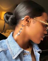 Pin By Alicia Ivy On T A T T O O S Girl Neck Tattoos Neck Tattoos Women Black Girls With Tattoos