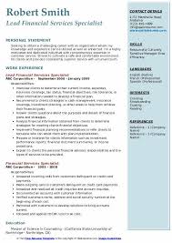 We analyzed hundreds of finance resume samples and talked to finance professionals to discover what works and what gets you rejected. Financial Services Specialist Resume Samples Qwikresume