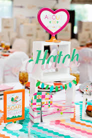 Bird themed baby shower decorations. About To Hatch Modern Bird Themed Baby Shower Operation Shower Event Hostess With The Mostess