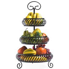 It also has a matte finish that is dark chocolate brown. 3 Tier Black Metal Fruit Baskets Stand Countertop Kitchen Vegetables Storage Rack Buy 3 Tier Kitchen Fruit Storage Stand Metal Wire Fruit Vegetable Basket Rack Cheap Black Fruit Baskets Wholesale Product On Alibaba Com