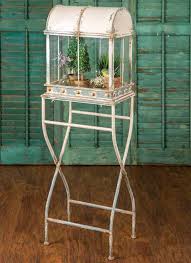 Metal Glass Terrarium With Stand Large Terrarium Decor Terrarium