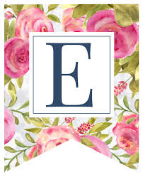 Free Printable Floral Banner Letters Paper Trail Design
