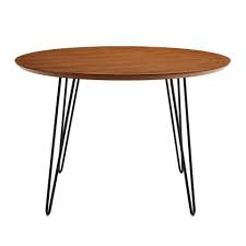 We have the largest selection of marble, wood, glass, fiberglass, chrome, and antique brass dining room tables at prices to fit any budget. 46 Inch Mid Century Modern Round Dining Table Walnut By Walker Edison