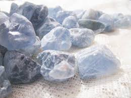 Raw Celestite Crystals Rough Celestine Gemstones Throat Etsy Celestite Crystal Celestite Healing Room