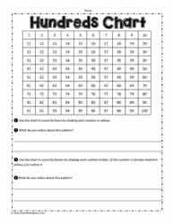 100 Chart Worksheets