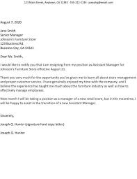Short Notice Resignation Letter Template Artofit