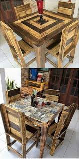 For Your Household Purposes This Is An Inexpensive And Simple Idea Of The Wood Pallet Dining Wood Furniture Diy Dining Furniture Makeover Pallet Dining Table
