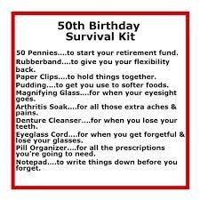 50th Birthday Gift Ideas For Brother Australia 50th Birthday Gift Ideas Diy Crafty Projects Birthday Survival Kit 50th Birthday Gifts Moms 50th Birthday