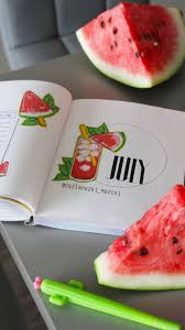 Watermelon Stickers Bullet Journal Planner 2018 July Idees De Journal Bullet Journal Juillet Bullet Journal Planner
