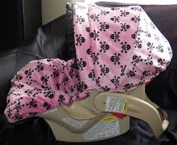 Pink Skull Minky Infant Car Seat Cover By Fairytaledesign On Etsy 85 00 Infant Car Seat Cover Baby Car Seats Carseat Cover