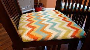 How To Recover Chair Cushions Diy - Youtube