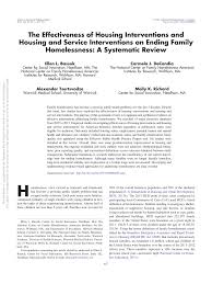 Senator kennedy announced the homelessness prevention and community revitalization. Pdf The Effectiveness Of Housing Interventions And Housing And Service Interventions On Ending Family Homelessness A Systematic Review