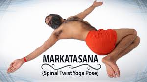 Markatasana Spinal Twist Yoga Pose Swami Ramdev Youtube