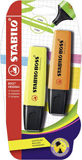 Limited time sale easy return. Amazon Com Highlighter Stabilo Boss Original Yellow Orange Pack Of 2 Office Products