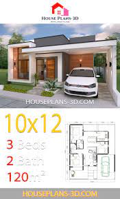 These house plans were not prepared by or checked by a licensed engineer and/or architect. House Design 10x12 With 3 Bedrooms Terrace Roof House Plans 3d Desain Eksterior Rumah Arsitektur Rumah Denah Rumah