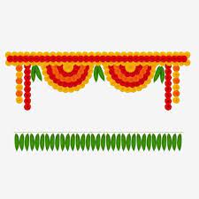 Marigold Toran Decorative R Garland Mango Leaves Leaves Garland Marigold Png And Vector With Transparent Background For Free Download Watercolor Flower Wreath Flower Decorations Flower Frame