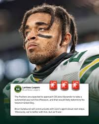 We have to get him out there more.” The Packers are expected to first seek  a resolution with Jaire Alexander in the form of a pay cut to stay with the  team,