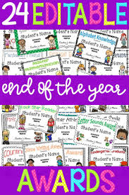 Editable End Of The Year Awards For Pre K Or Kinder Student Certificates Kindergarten Graduation Kindergarten Awards