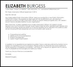 Public Information Officer Cover Letter Sample Cover Letter Templates Examples