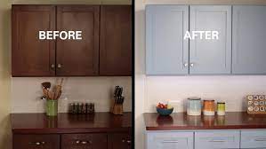 If you don't want to sand before you prime, use some mineral spirits and a rough sponge to clean and lightly rough up the cabinet area you're painting. Spring Inspired Kitchen Cabinet Color Ideas For 2021 Earlyexperts