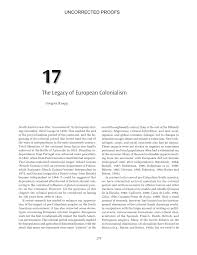 Tindakan esebuah negara yang mengeksploitasi / mendominasi sesuatu kawasan serta masyarakatnya yang dianggap lemah. Pdf The Legacy Of European Colonialism