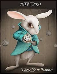 2019 2021 Three Year Planner Alice In Wonderland White Rabbit Cover Includes Major U S Holidays And Sporting Even Alice In Wonderland White Rabbit Rabbit