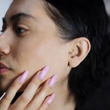 14K Solid Gold Mini Butterfly Flat Back Earrings Helix Animal Piercing Ear  Piercing Tragus Lobe Insect Earrings Minimalist Threadless Real