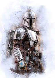 Mando New Armor Watercolor Star Wars Background Star Wars Pictures Star Wars Wallpaper