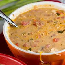 Cheesy Chicken Enchilada Soup Is Bursting With Flavor It S Hearty Cheesy And Delicious With Hints Of Spice Enchilada Soup Recipe Soup Recipes Enchilada Soup