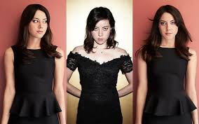 Aubrey plaza is the coolest. Hd Wallpaper Aubrey Plaza Black Dress Model Women Collage Wallpaper Flare