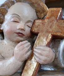 Angel with Cross editorial stock photo. Image of antique