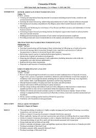 Financial analyst resume sample for your dream job. Structured Finance Resume Samples Velvet Jobs