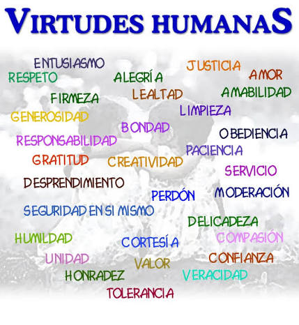Las virtudes son cualidades o rasgos de carácter que promueven el bienestar personal y el buen funcionamiento de la sociedad. . Son hábitos de comportamiento que reflejan valores éticos y morales positivos,