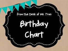 Freebie Rustic Birthday Chart Teacher Appreciation