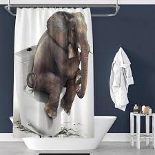 Elephant In Toilet Print Pongee Shower Curtain Interior Tychome Bathroom Ideas Bathroom Decor Shower Remodel Small Bathroom Remodel Urban Outfitters Curtains