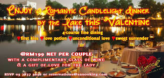 Subak restaurant special table candle light dinner. Romantic Candlelight Dinner By The Lake This Valentine At Sanook Malaysian Foodie