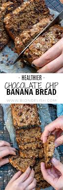 This Easy And Healthy Chocolate Chip Banana Bread Recipe Is Perfect For The Up Chocolate Chip Banana Bread Chocolate Chip Banana Bread Recipe Healthy Chocolate