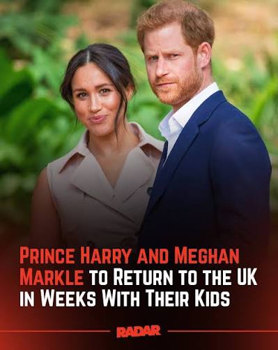 Prince Harry and Meghan Markle are reportedly set to return to the UK with Archie and Lilibet for the first time in four years. 👑🇬🇧 (📸: MEGA)